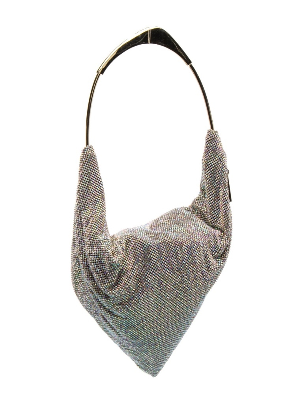 BENEDETTA BRUZZICHES Large Crystal Bag w/ Gold Metal Handle - Picture 4 of 9